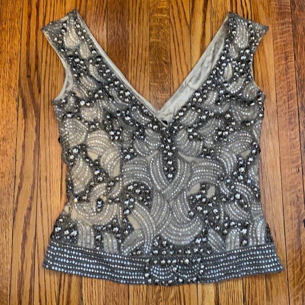 Colette Dinnigan sequence beaded dress top